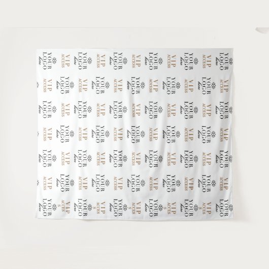 VIP-toegang Uw logo | Step and Repeat-achtergrond Wandkleed (Voorkant (horizontaal))