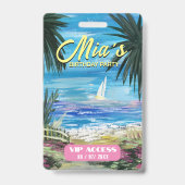 VIP-toegangsbadge verjaardagsfeestje Badge (Achterkant)