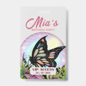 VIP-toegangsbadge verjaardagsfeestje Badge (Achterkant)