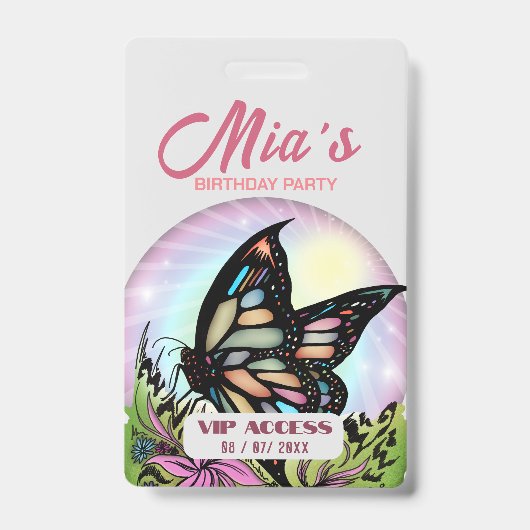 VIP-toegangsbadge verjaardagsfeestje Badge (Voorzijde)