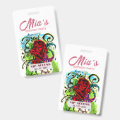 VIP-toegangsbadge verjaardagsfeestje Badge (Voor- en achterkant)