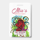 VIP-toegangsbadge verjaardagsfeestje Badge (Achterkant)