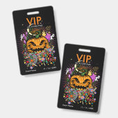 VIP-toegangsbadge voor Halloween-evenement Badge (Voor- en achterkant)