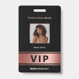 VIP-toegangskaart alleen voor leden roze goud glam Badge