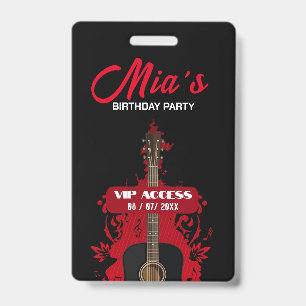 VIP-toegangspas verjaardagsfeestje Badge