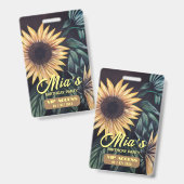 VIP-toegangspas verjaardagsfeestje Badge (Voor- en achterkant)