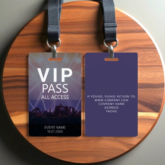 VIP-toegangspas voor alle evenementen Badge