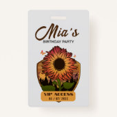 VIP-toegangspasje voor Birthday Party Badge (Achterkant)