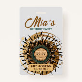 VIP-toegangspasje voor Birthday Party Badge (Achterkant)