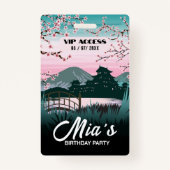 VIP-toegangspasje voor Birthday Party Badge (Achterkant)