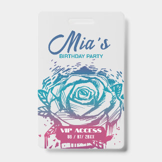 VIP-toegangspasje voor Birthday Party Badge