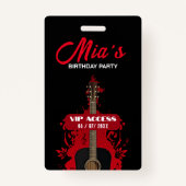 VIP-toegangspasje voor Birthday Party Badge (Achterkant)