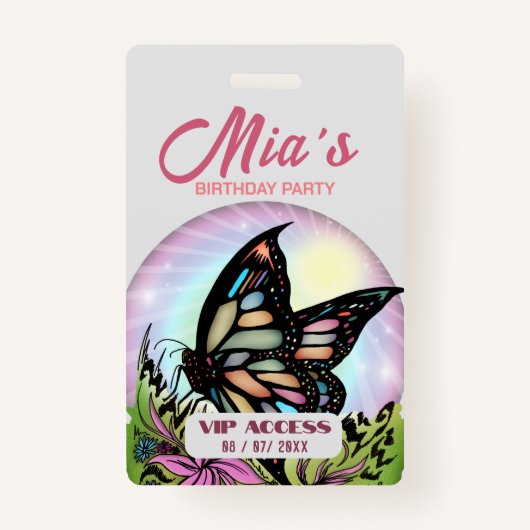 VIP-toegangspasje voor Birthday Party Badge (Voorkant)