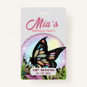 VIP-toegangspasje voor Birthday Party Badge (Achterkant)