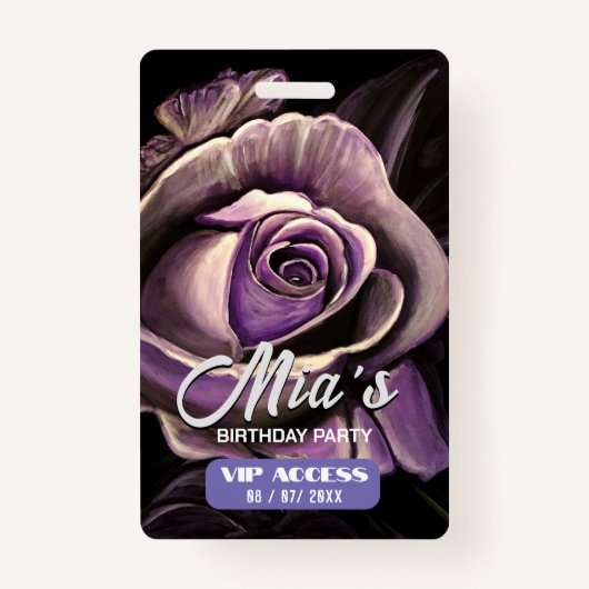 VIP-toegangspasje voor Birthday Party Badge (Voorkant)