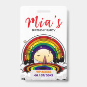 VIP-toegangspasje voor Birthday Party Badge (Back)