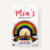 VIP-toegangspasje voor Birthday Party Badge (Achterkant)
