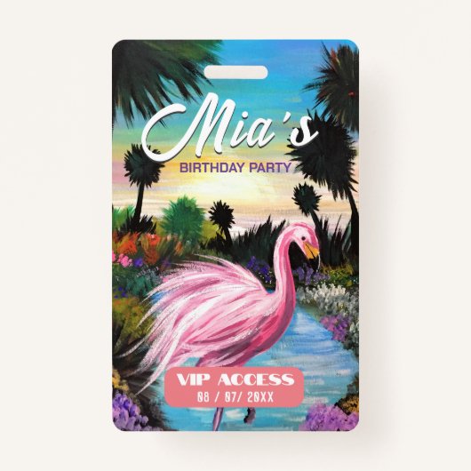 VIP-toegangspasje voor Birthday Party Badge (Achterkant)