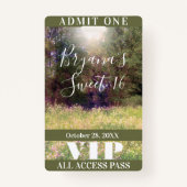 VIP-toegangspasje voor Bosbomen in het voorjaar Badge (Achterkant)