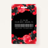  VIP-toegangspasje zwart en rood Badge (Achterkant)