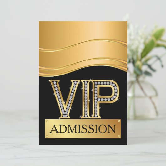 VIP-toelatingsuitnodiging Kaart (Staand voorkant)