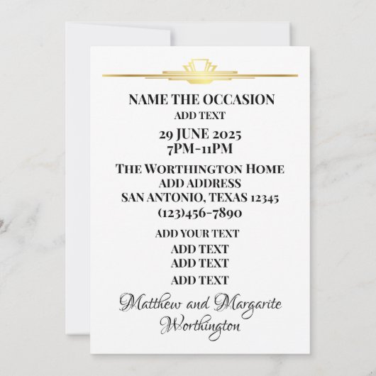 VIP-toelatingsuitnodiging Kaart (Achterkant)