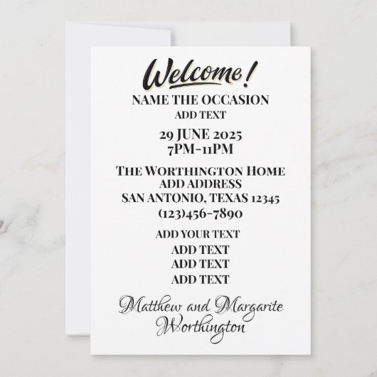 VIP-toelatingsuitnodiging Kaart (Achterkant)