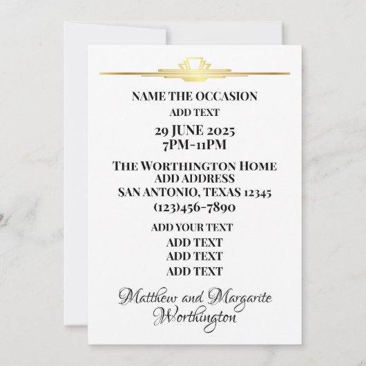 VIP-toelatingsuitnodiging Kaart (Achterkant)