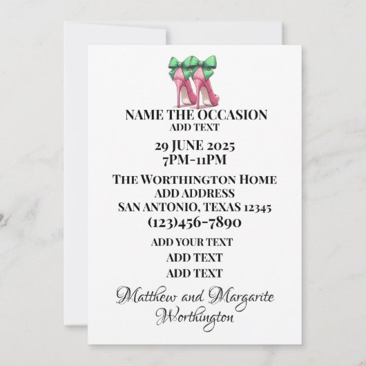 VIP-toelatingsuitnodiging Kaart (Achterkant)