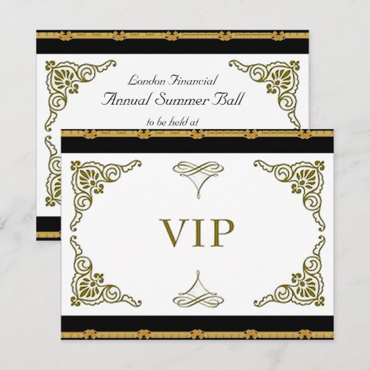 VIP-uitnodiging Kaart (Voorkant / Achterkant)