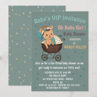 VIP uitnodiging voor de baby Oh baby meisje !