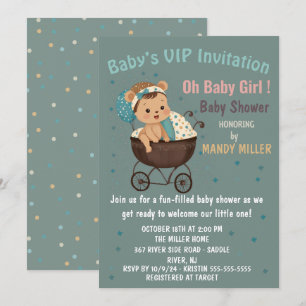 VIP uitnodiging voor de baby Oh baby meisje !