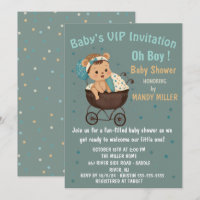 VIP uitnodiging voor de baby Oh jongen !
