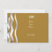 VIP-uitnodiging voor Gold party Kaart (Achterkant)