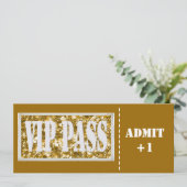 VIP-uitnodiging voor Gold party Kaart (Staand voorkant)