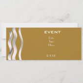 VIP-uitnodiging voor Gold party Kaart (Achterkant)