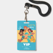 VIP uitnodiging voor meisjesverjaardagsfeestje met Badge (Front with Lanyard)