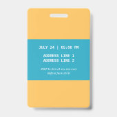 VIP uitnodiging voor meisjesverjaardagsfeestje met Badge (Back)