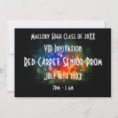 vip-uitnodiging voor rode tapijtprom kaart (Achterkant)