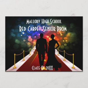 vip-uitnodiging voor rode tapijtprom kaart