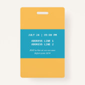 VIP uitnodiging voor roller skate meisje verjaarda Badge (Achterkant)