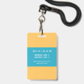 VIP uitnodiging voor roller skate meisjes verjaard Badge (Back with Lanyard)