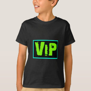 vip van de de danspartij van de neon groene muziek t-shirt