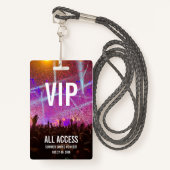 VIP van de douane Al concert van de pas van de pas Badge (Voorkant met draagriem)