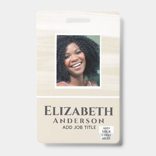 VIP van de Werknemer van FOTO-ID PASS Waterverf Ab Badge (Voorzijde)