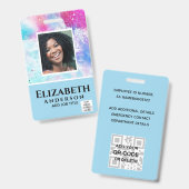 VIP van de Werknemer van FOTO-ID PASS Waterverf Ab Badge (Voor- en achterkant)