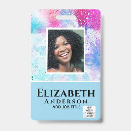 VIP van de Werknemer van FOTO-ID PASS Waterverf Ab Badge