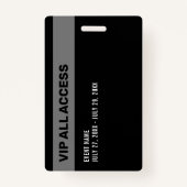 VIP van de Zwarte & Witte Gebeurtenis Al identitei Badge (Achterkant)