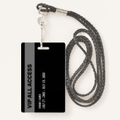 VIP van de Zwarte & Witte Gebeurtenis Al identitei Badge (Achterkant met draagriem)
