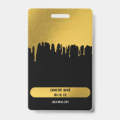VIP van het concertfestival Al Naam van de Douane Badge (Achterkant)